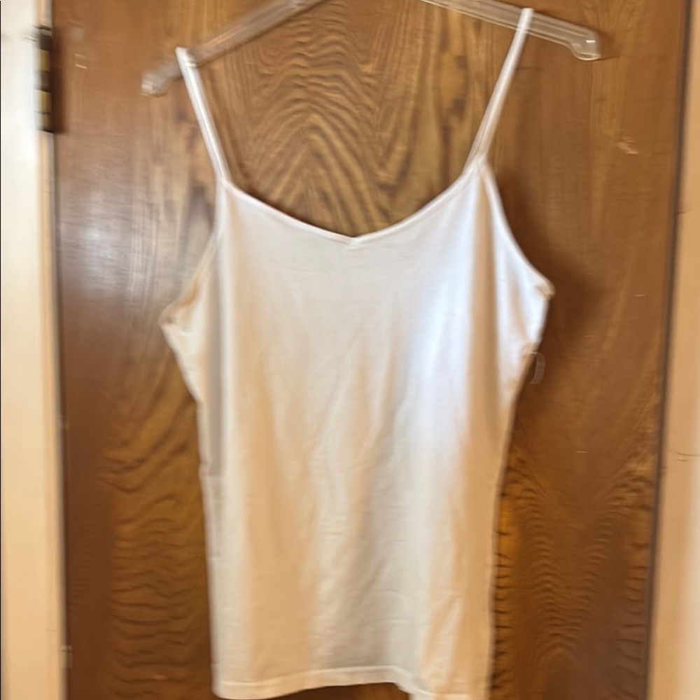White Fitted Sleeveless Camisole